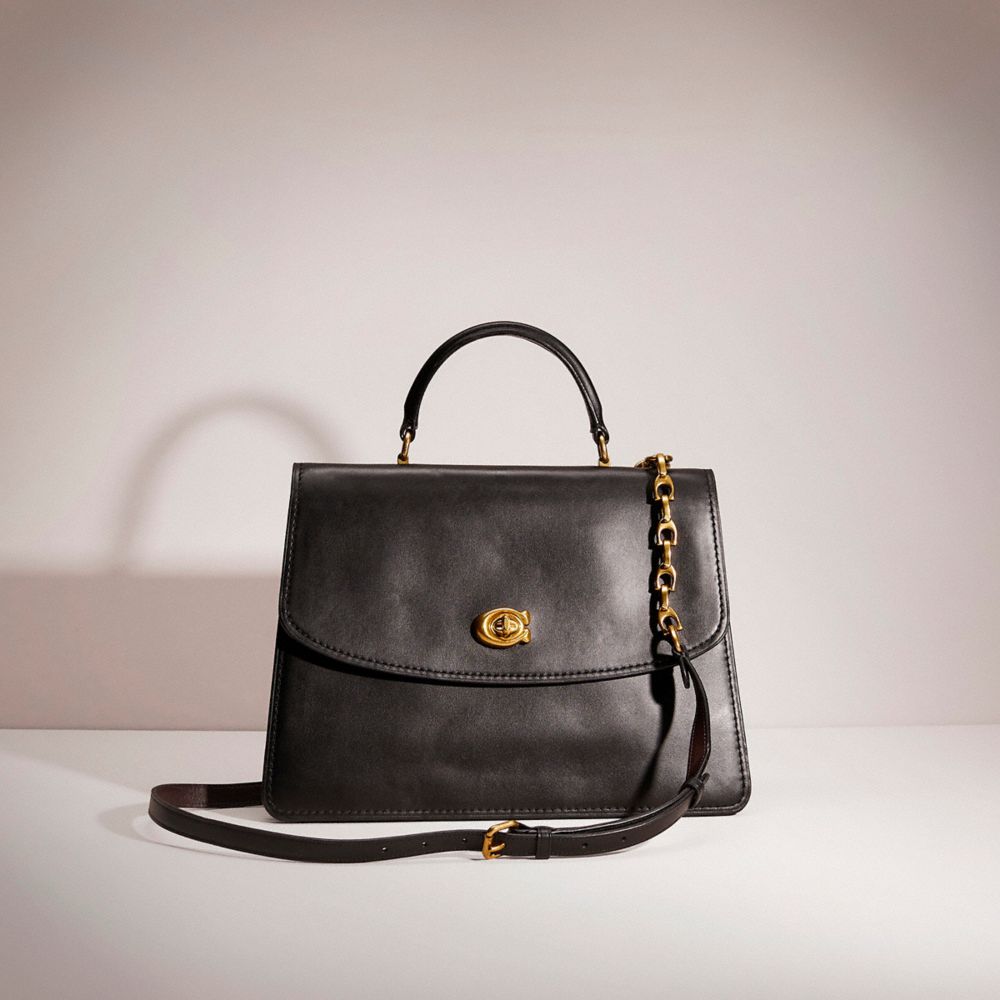 COACH®,RESTORED PARKER TOP HANDLE 32,Leather,Medium,,Front View