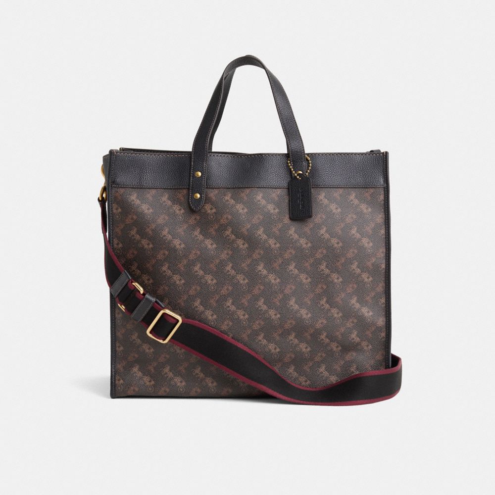 COACH®,Restored Field Tote 40 With Horse And Carriage Print,,Front View