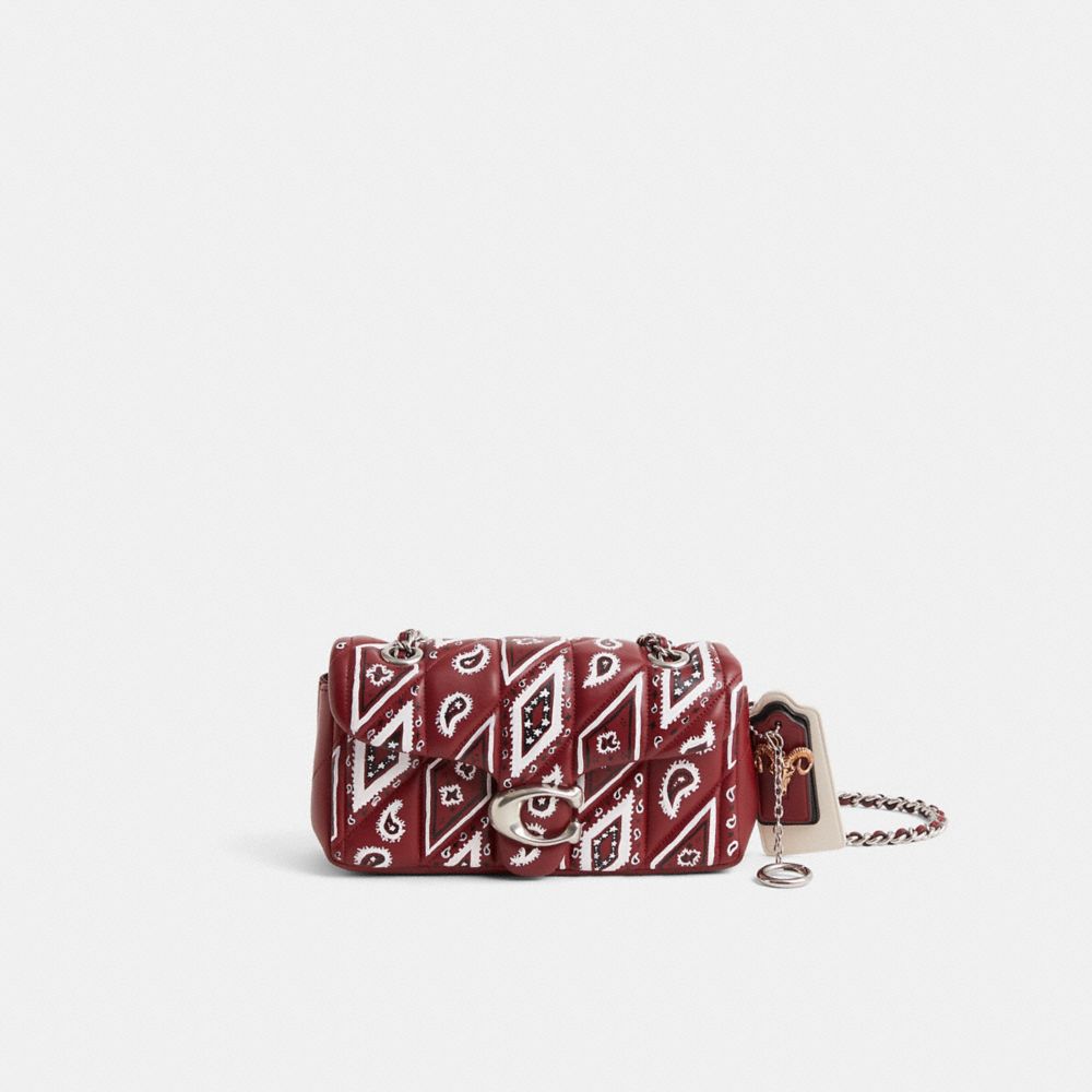 COACH®,Upcrafted Tabby Shoulder Bag 20,Shoulder Bag,Chain Detail,Logo,Metal,Sustainable,Silver Metal,Day Party,Multi Color,Front View