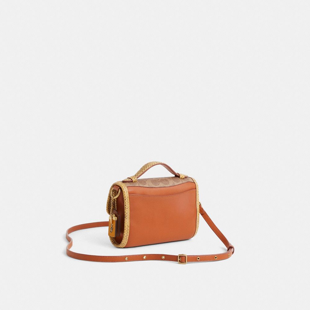 COACH®,Upcrafted Kip Turnlock Crossbody,,Angle View