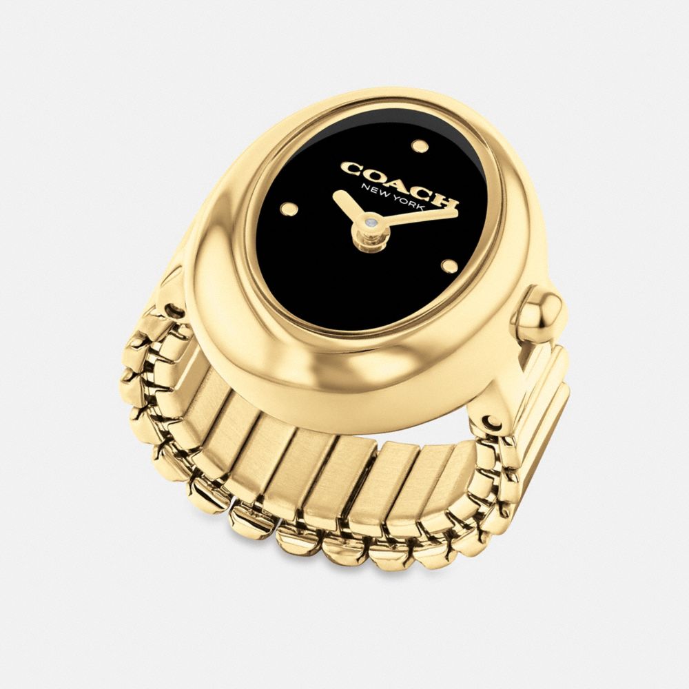 COACH®,Sammy Ring Watch, 18 Mm X 22.5 Mm,Gold,Front View