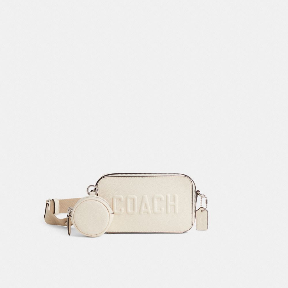 COACH®,Restored Charter Slim Crossbody Bag With Coach Graphic,,Front View