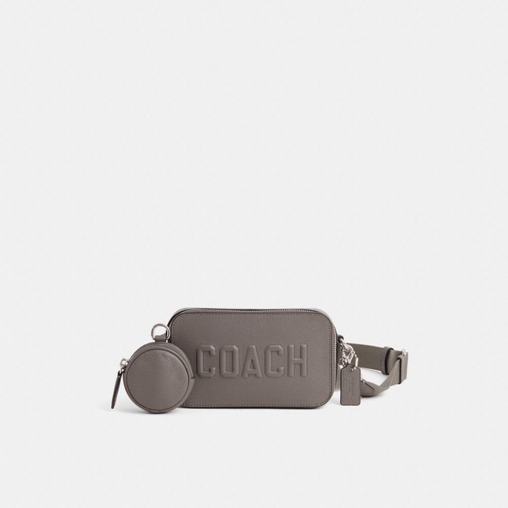 COACH®,Restored Charter Slim Crossbody Bag With Coach Graphic,,Front View