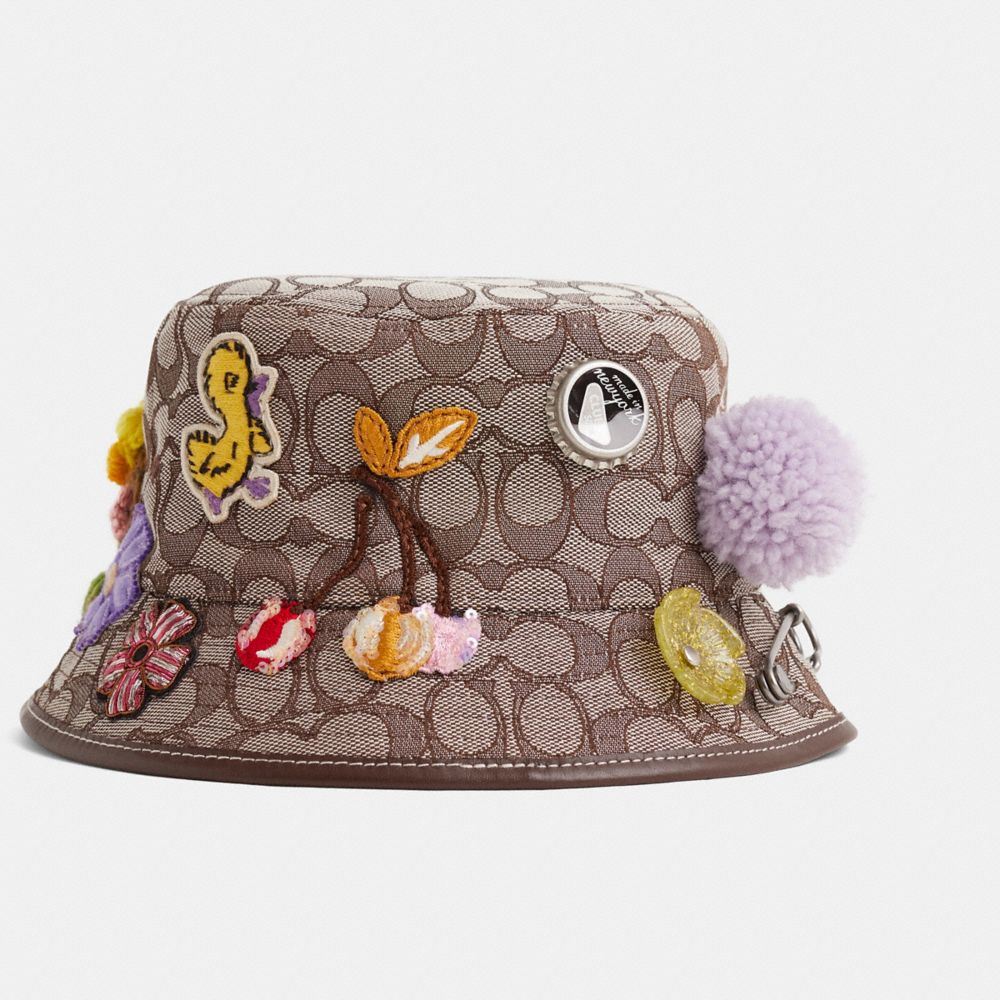 COACH®,Upcrafted Signature Jacquard Bucket Hat In Organic Cotton And Recycled Polyester,,Closer View