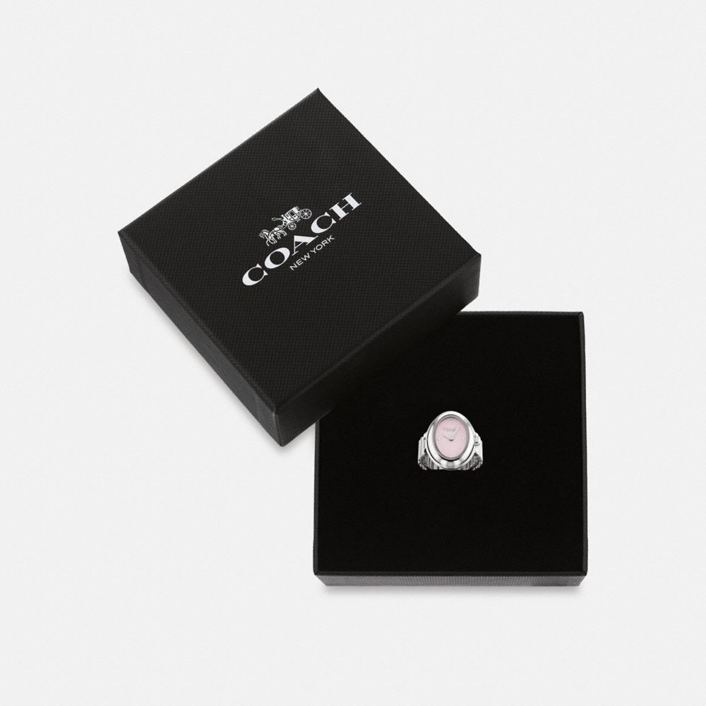COACH®,Sammy Ring Watch, 18 Mm X 22.5 Mm,Pink,Front View