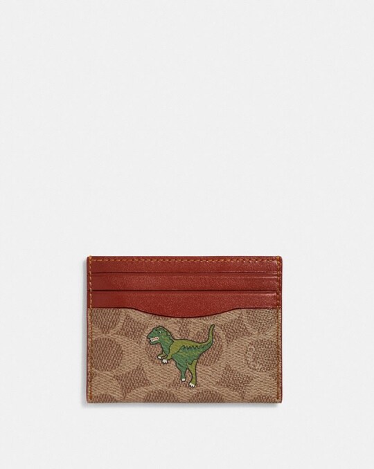 CARD CASE IN SIGNATURE CANVAS WITH REXY PRINT