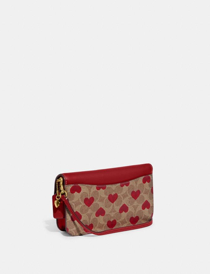 Coach Hayden Crossbody in Signature Canvas With Heart Print B4/Tan Red Apple Translations 23.1.1. RTL Translations Alternate View 1