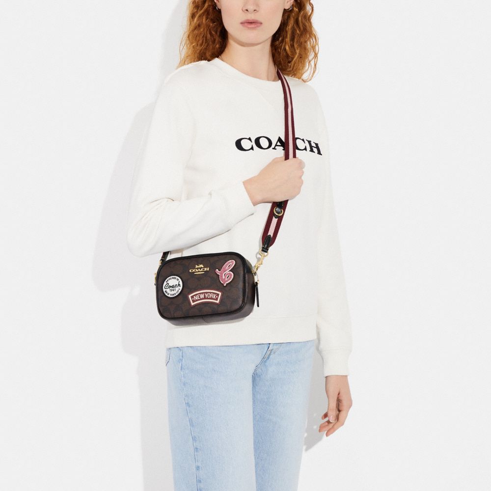 COACH Mini Jamie Camera Bag In Signature Canvas With Ski Patches