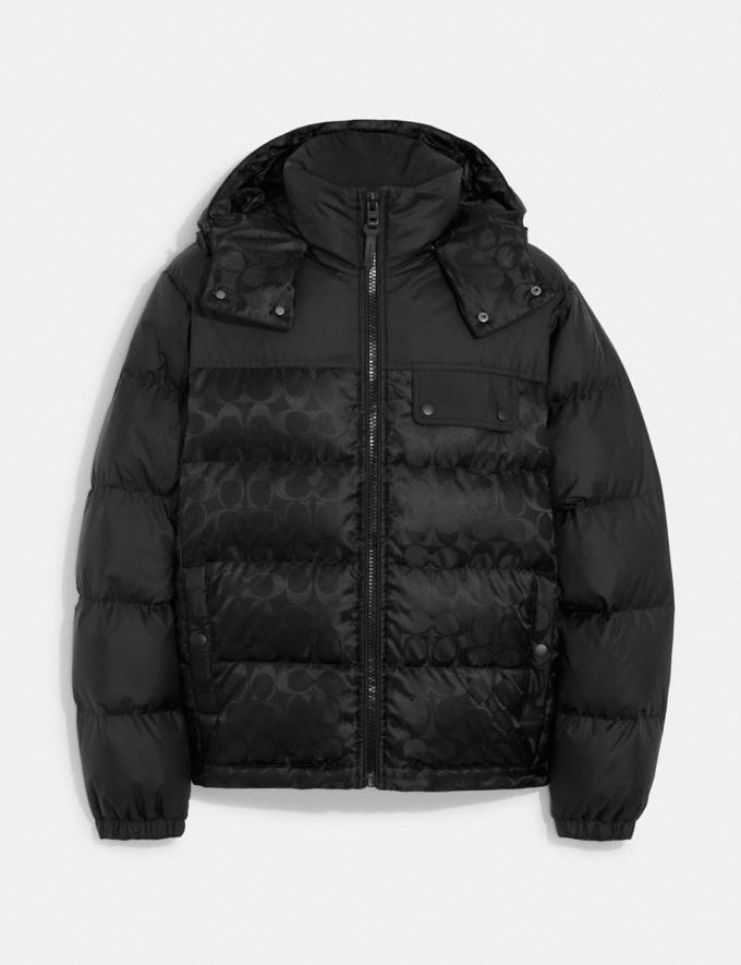 COACH: Signature Hooded Puffer Jacket