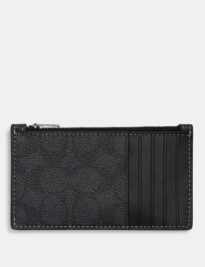 Coach Zip Card Case in Signature Canvas With Rabbit Charcoal Multi Translations 23.1.1. RTL Translations Alternate View 1