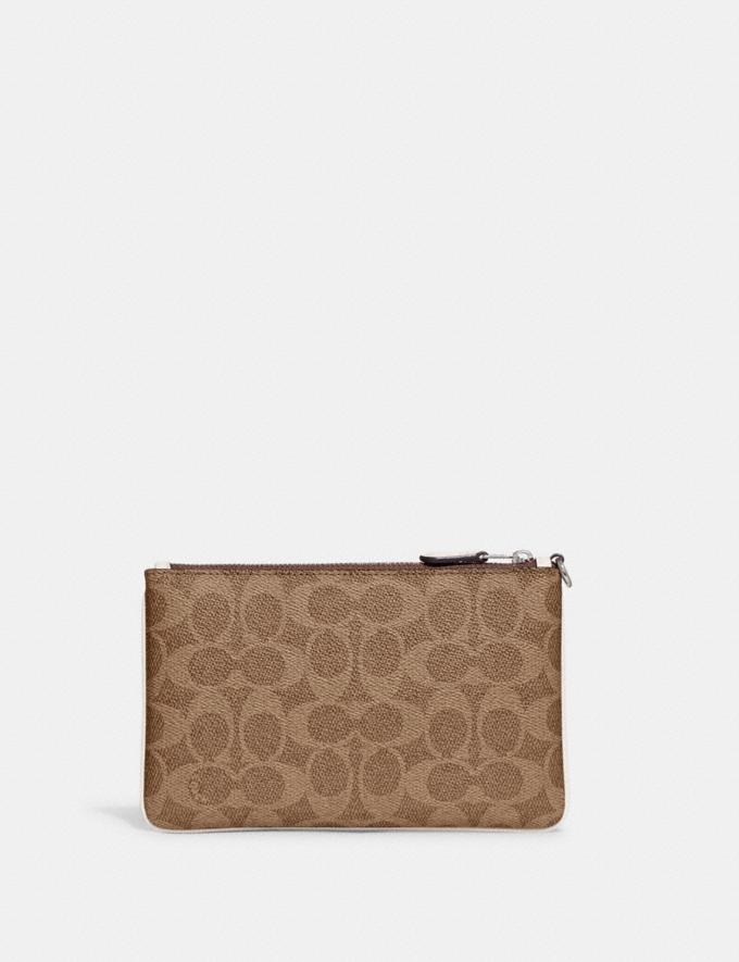 Coach Small Wristlet in Colorblock Signature Canvas With Rabbit Lh/Tan Chalk Translations 23.1.1. RTL Translations Alternate View 1