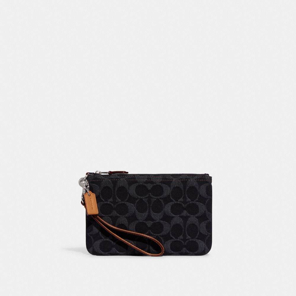 Small Wristlet In Signature Denim