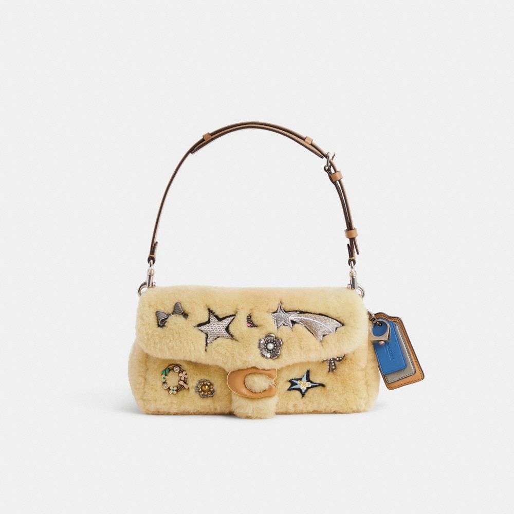 COACH®,Upcrafted Pillow Tabby Shoulder Bag 26 In Shearling,,Front View