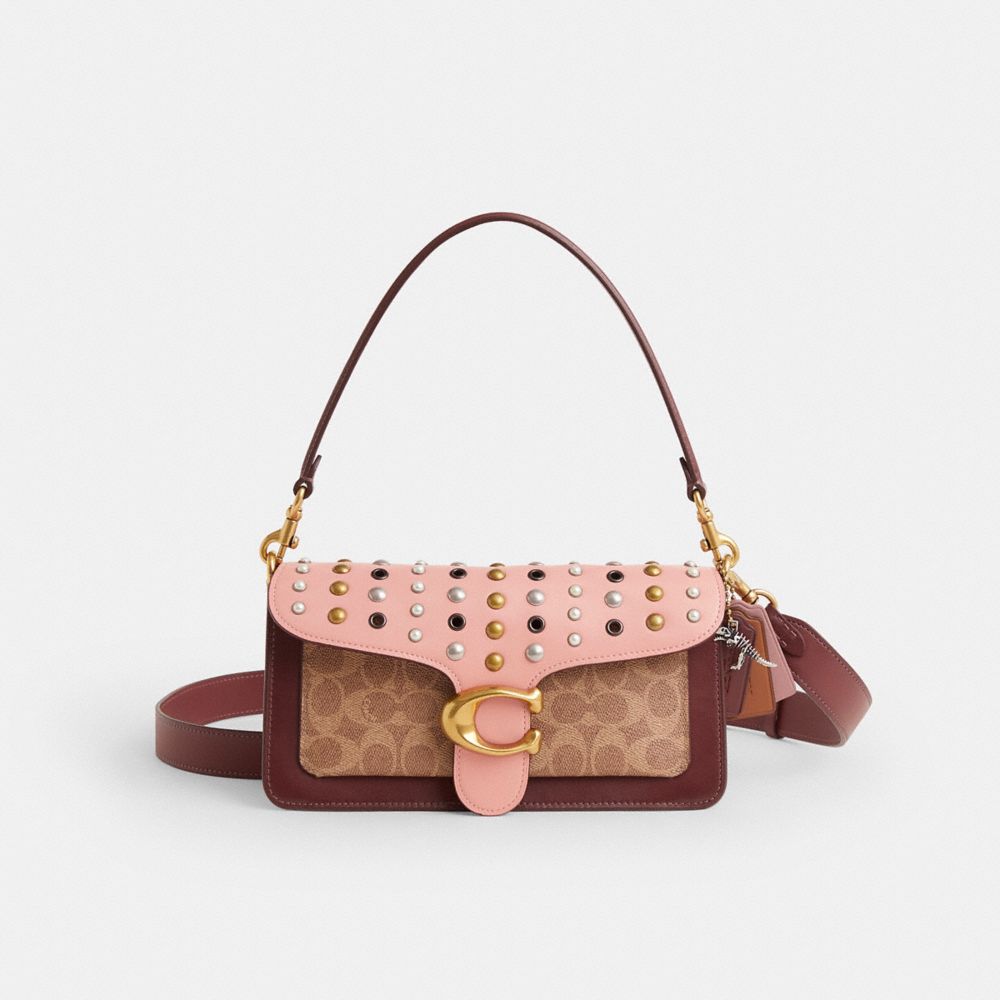 COACH®,Upcrafted Tabby Shoulder Bag 26 In Colorblock Signature Canvas,,Front View