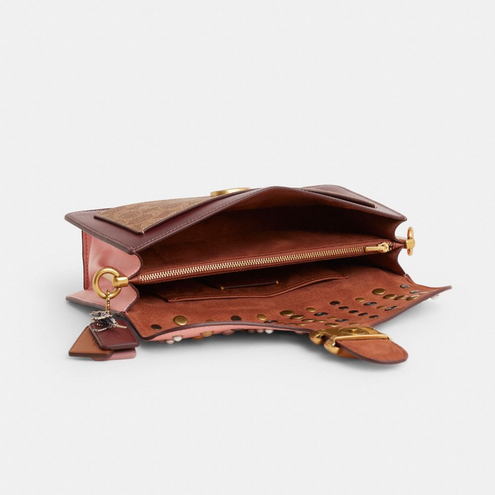 COACH®,Upcrafted Tabby Shoulder Bag 26 In Colorblock Signature Canvas,,Inside View,Top View