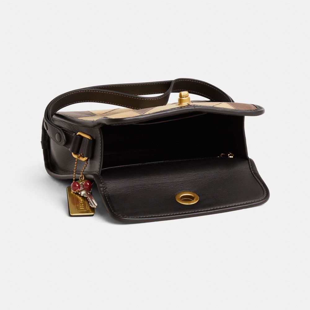 COACH®,Upcrafted Turnlock Shoulder Bag,,Inside View,Top View