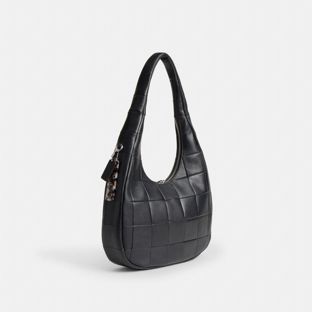 COACH®,Alter/Ego Crescent Shoulder Bag In Upcrafted Leather With Grommets,,Angle View