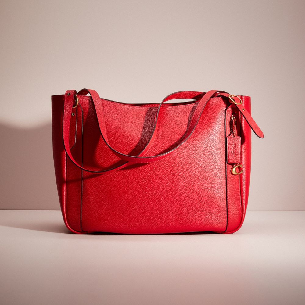COACH®,RESTORED ALANA TOTE,Polished Pebble Leather,Large,,Front View