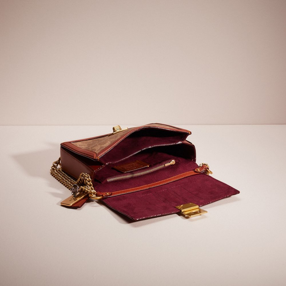 COACH®,Upcrafted Hutton Shoulder Bag In Signature Canvas,,Inside View,Top View