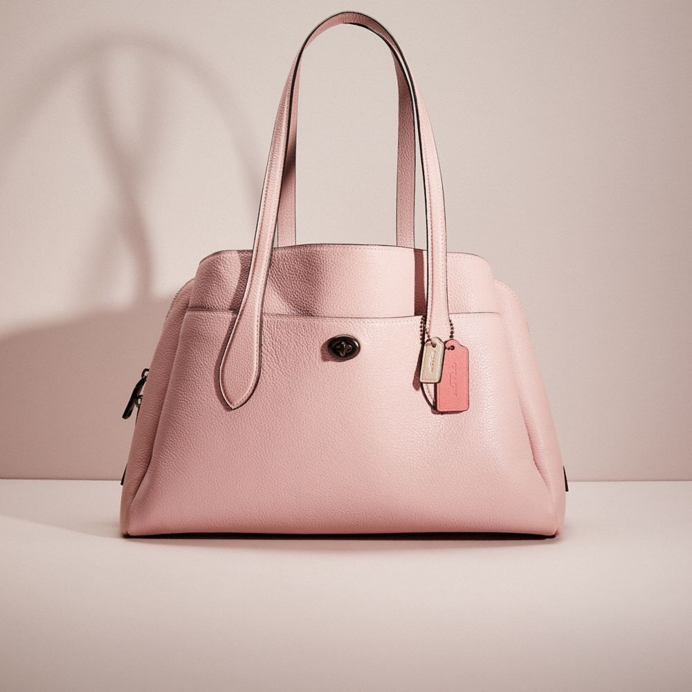COACH®,RESTORED LORA CARRYALL,Polished Pebble Leather,Large,,Front View
