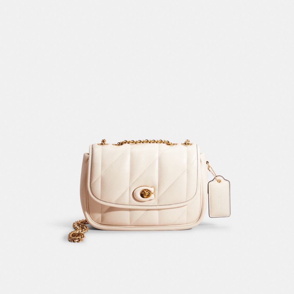 COACH®,RESTORED PILLOW MADISON SHOULDER BAG WITH QUILTING,Nappa leather,Small,,Front View
