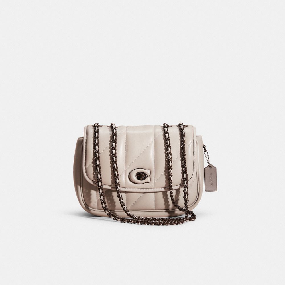 COACH®,RESTORED PILLOW MADISON SHOULDER BAG WITH QUILTING,Nappa leather,Small,,Front View