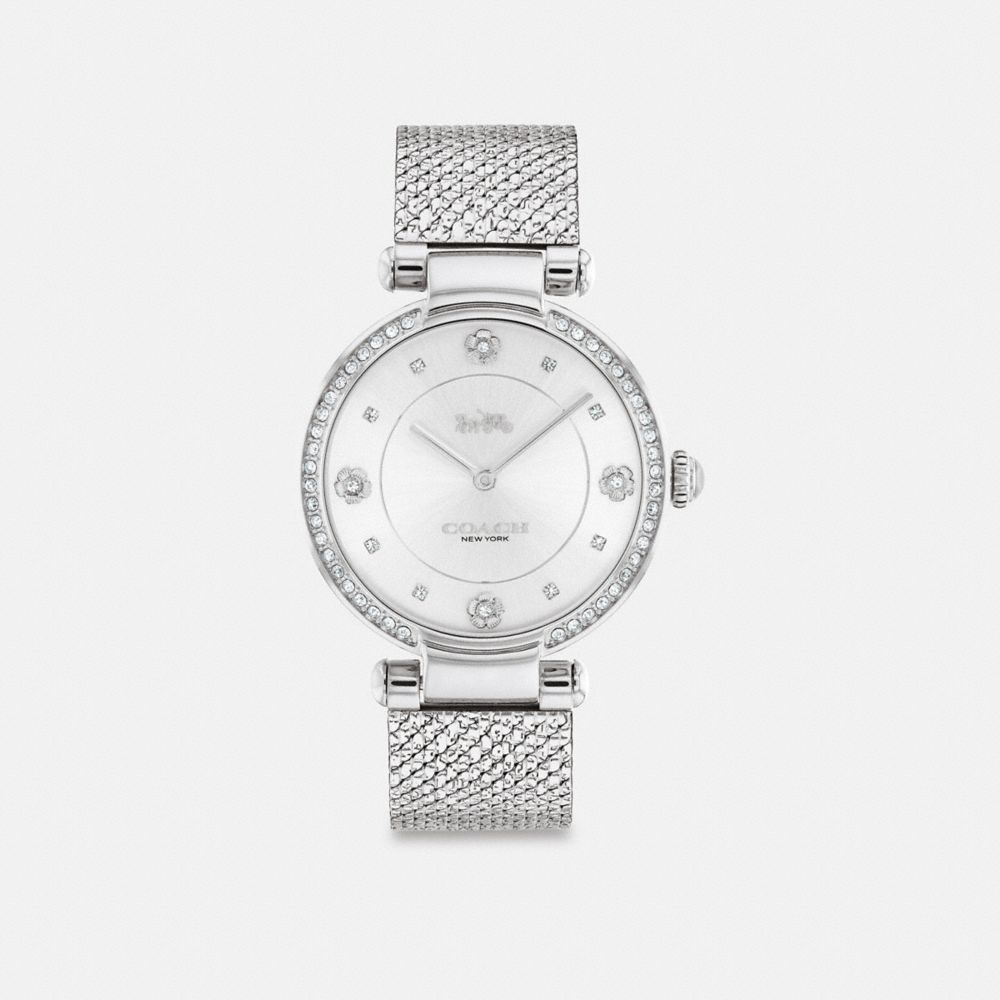 COACH®,CARY WATCH, 34MM,Stainless Steel,,Front View