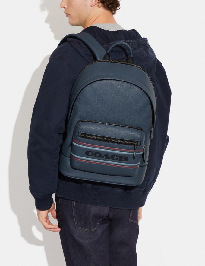 COACH: West Backpack With Stripe