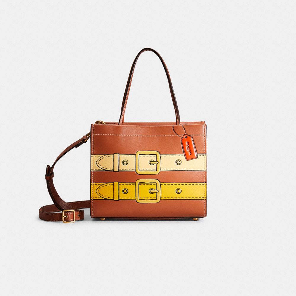 COACH®,RESTORED CASHIN CARRY 22 WITH TROMPE L'OEIL PRINT,Glovetanned Leather,,Front View