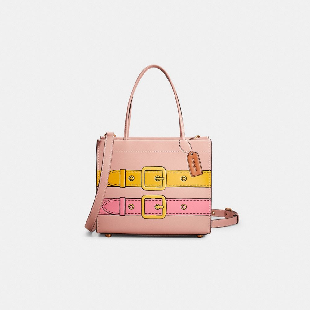 COACH®,RESTORED CASHIN CARRY 22 WITH TROMPE L'OEIL PRINT,Glovetanned Leather,,Front View