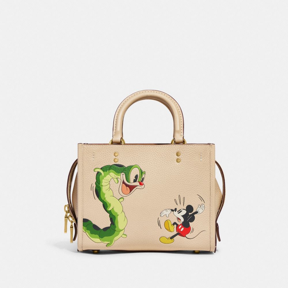 disney x rogue 25 in regenerative leather with mickey mouse and caterpillar