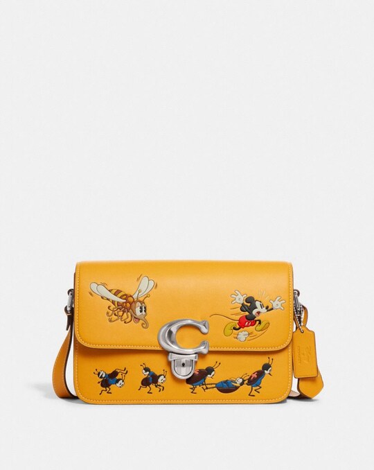 DISNEY X COACH STUDIO SHOULDER BAG WITH MICKEY MOUSE AND BUGS