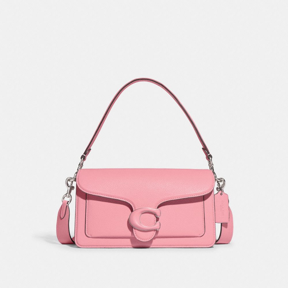 Coach Tabby Shoulder Bag 26 In Silver/flower Pink