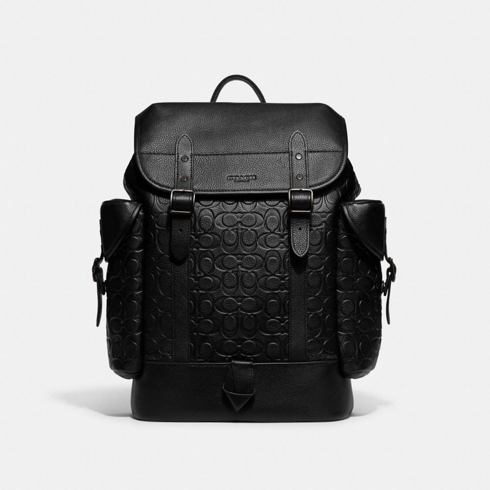coach hitch backpack black || In Signature Canvas BLACK/BROWN  FASHION MYST Combining effortless style and major functionality our Hitch takes you to work weekends and everywhere in between Hitch Backpack In Loved Leather
