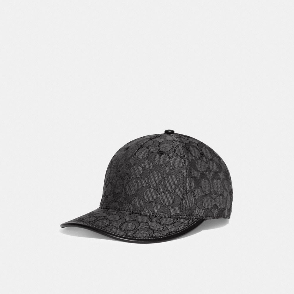 COACH®,SIGNATURE JACQUARD BASEBALL HAT,cotton,,Front View