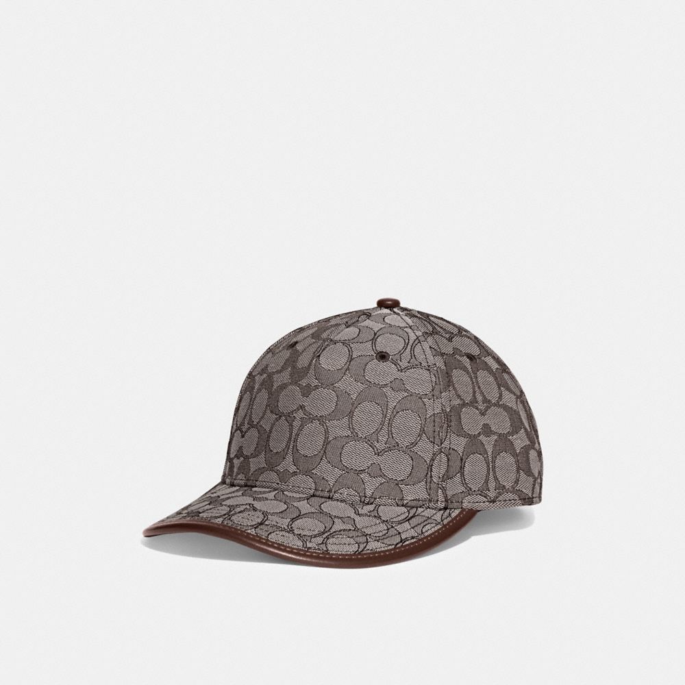 COACH®,SIGNATURE JACQUARD BASEBALL HAT,cotton,,Front View