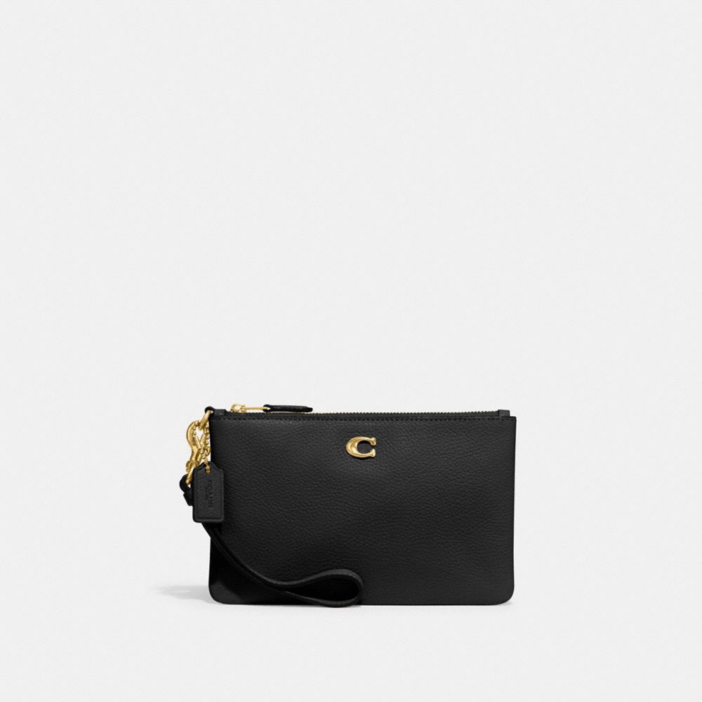 Coach Kleine Tasche Mit Handschlaufe In Brass/black