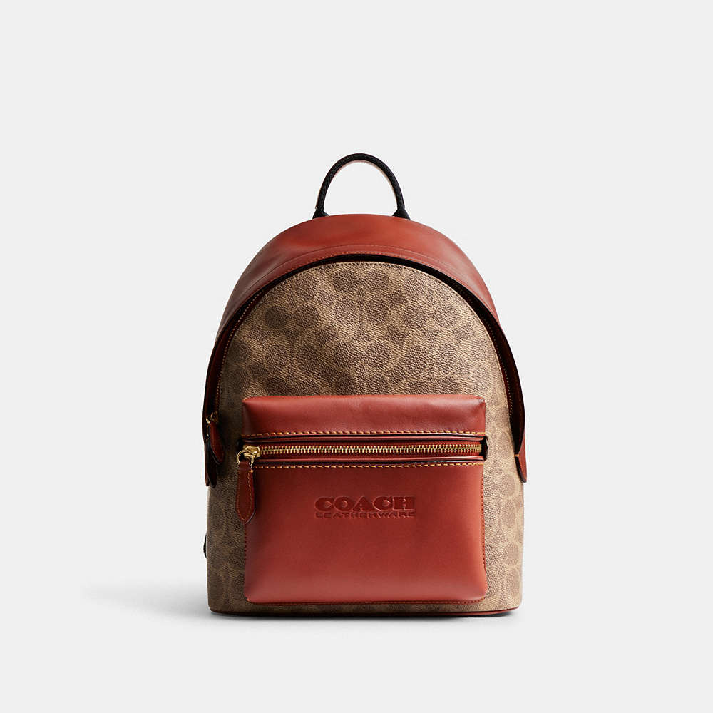 Coach Charter Backpack 24 In Signature Canvas