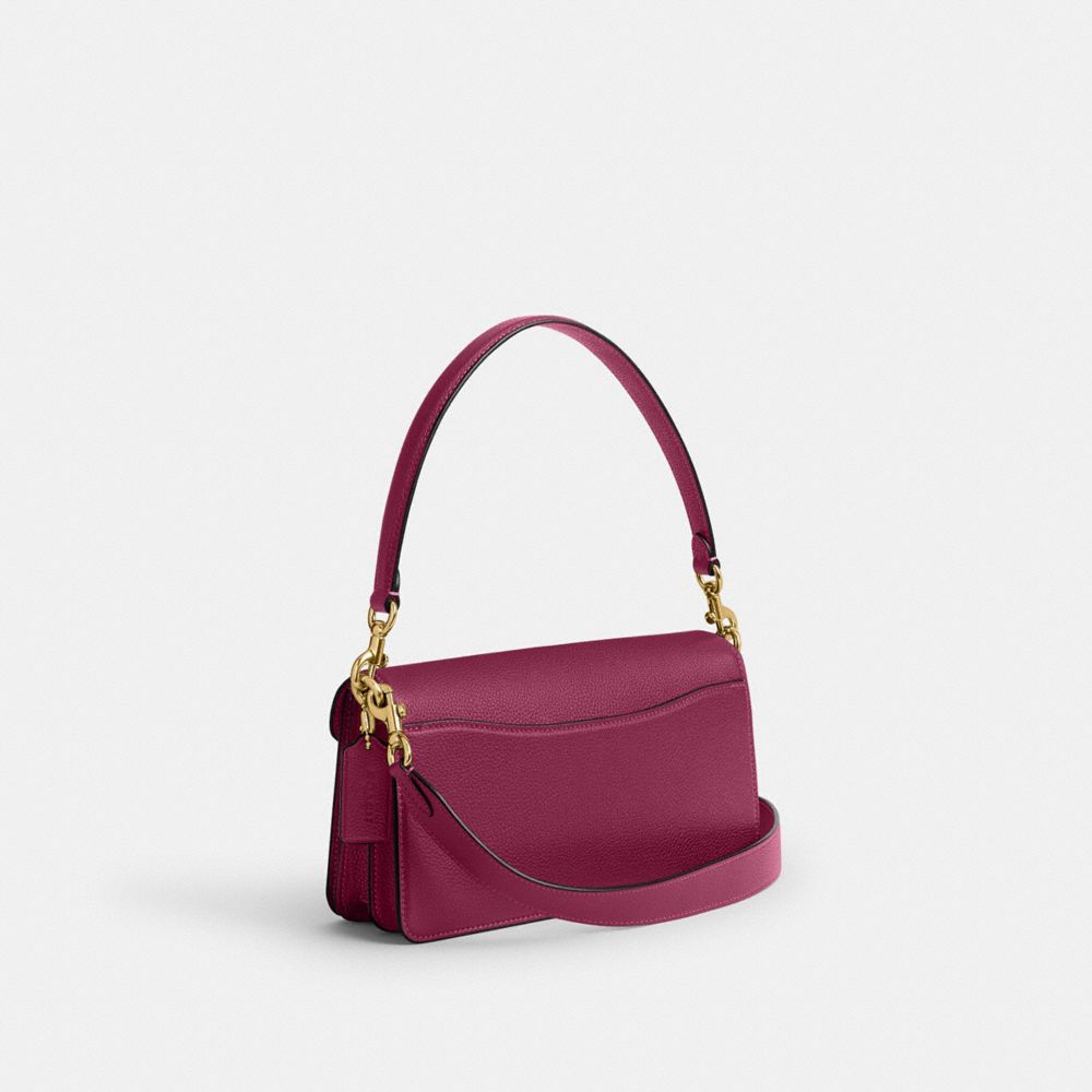 COACH®,Polished Pebble Leather Tabby Shoulder Bag 26,,Angle View