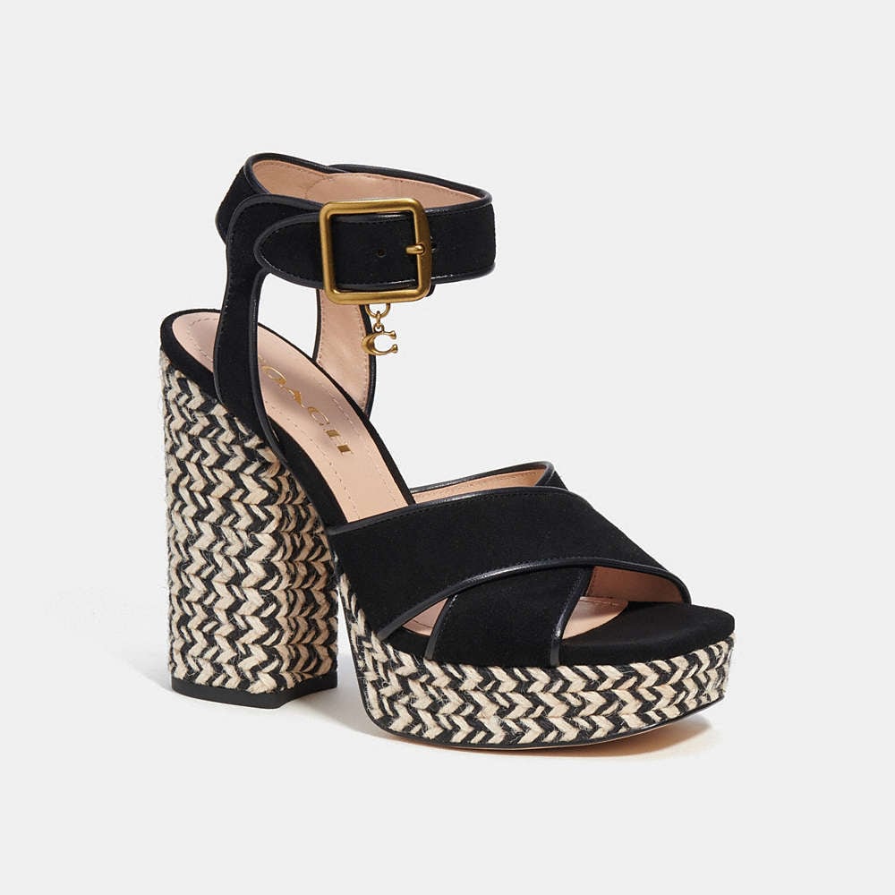 Coach Nelly Sandal In Black