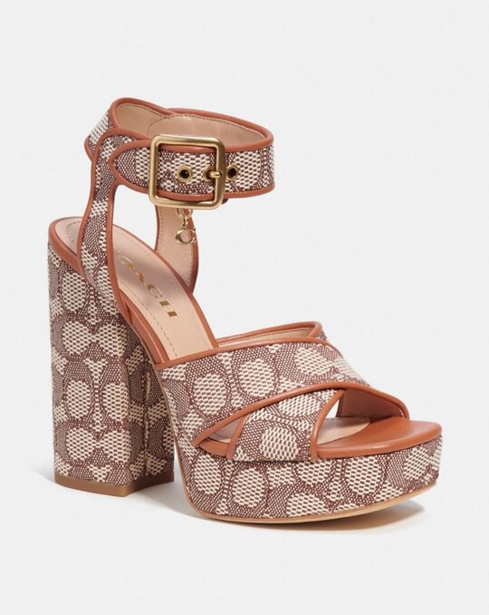 NELLY SANDAL IN SIGNATURE JACQUARD