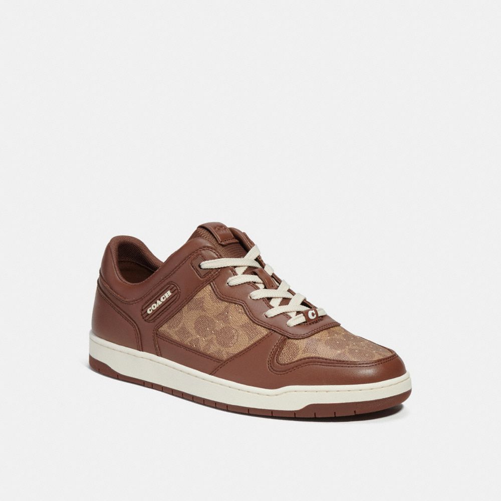 COACH®,C201 SNEAKER IN SIGNATURE CANVAS,Signature Coated Canvas,,Front View