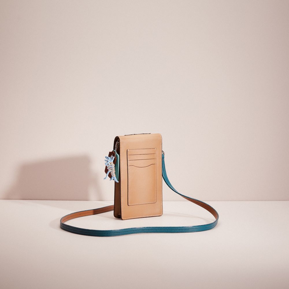 COACH®,UPCRAFTED SNAP PHONE CROSSBODY IN SIGNATURE CANVAS,Small,,Angle View