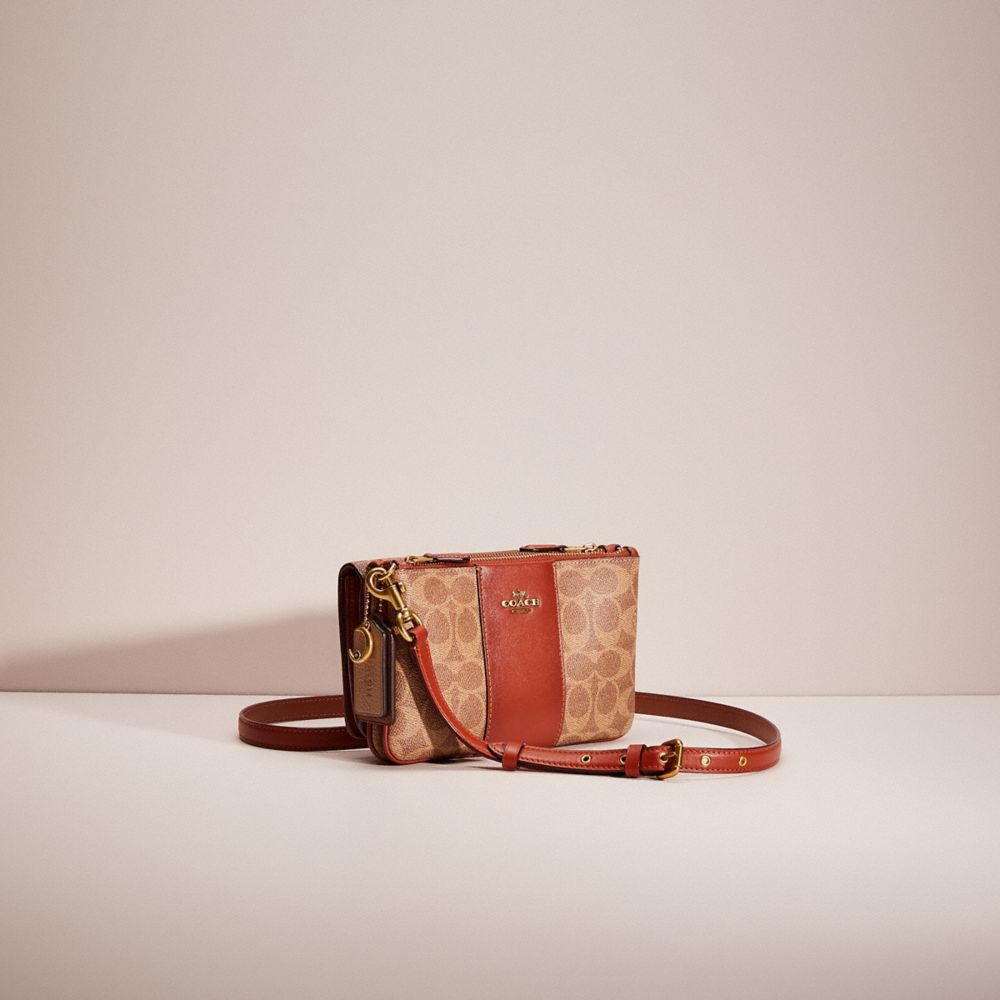 COACH®,UPCRAFTED SLIM WALLET IN SIGNATURE CANVAS,Mini,,Angle View