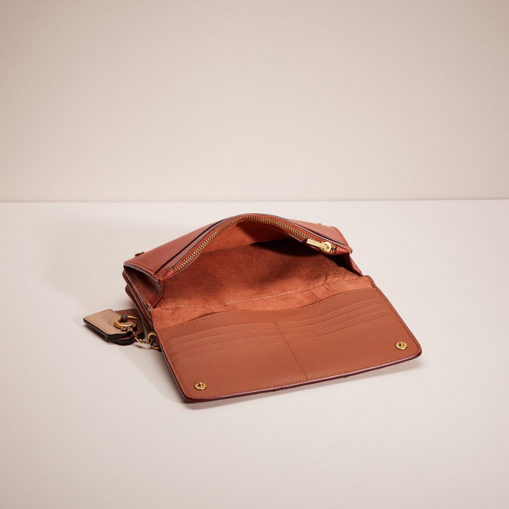 COACH®,UPCRAFTED SLIM WALLET IN SIGNATURE CANVAS,Mini,,Inside View,Top View