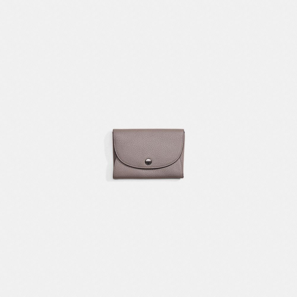 COACH®,RESTORED SNAP CARD CASE IN COLORBLOCK,Polished Pebble Leather,,Front View