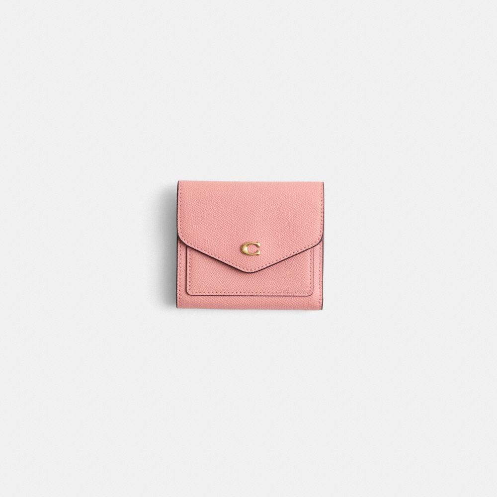 COACH®,Restored Wyn Small Wallet,Coin,Metal,Logo,Scratch Resistant,Casual,Pink,Front View