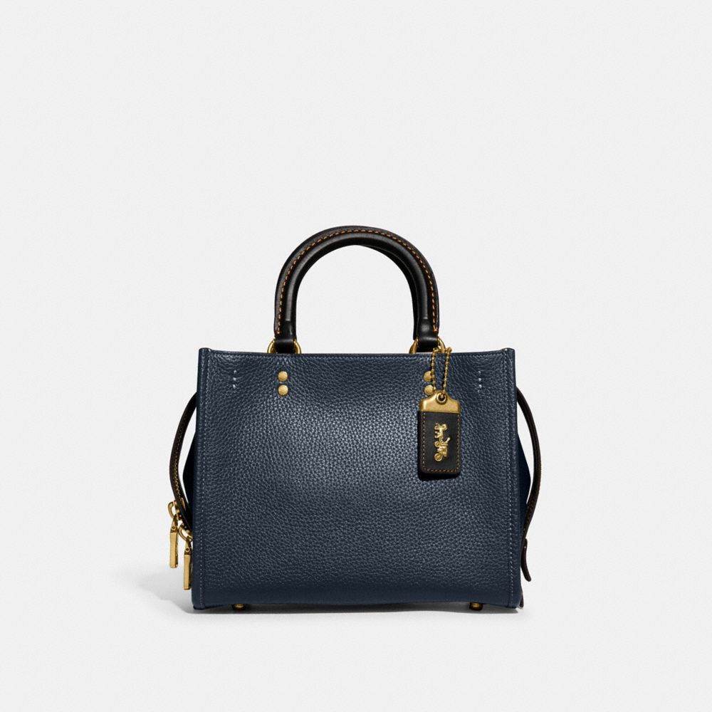 COACH®,Rogue Bag 25 In Regenerative Leather,Leather,Satchel,Logo,Metal,Work,,Front View