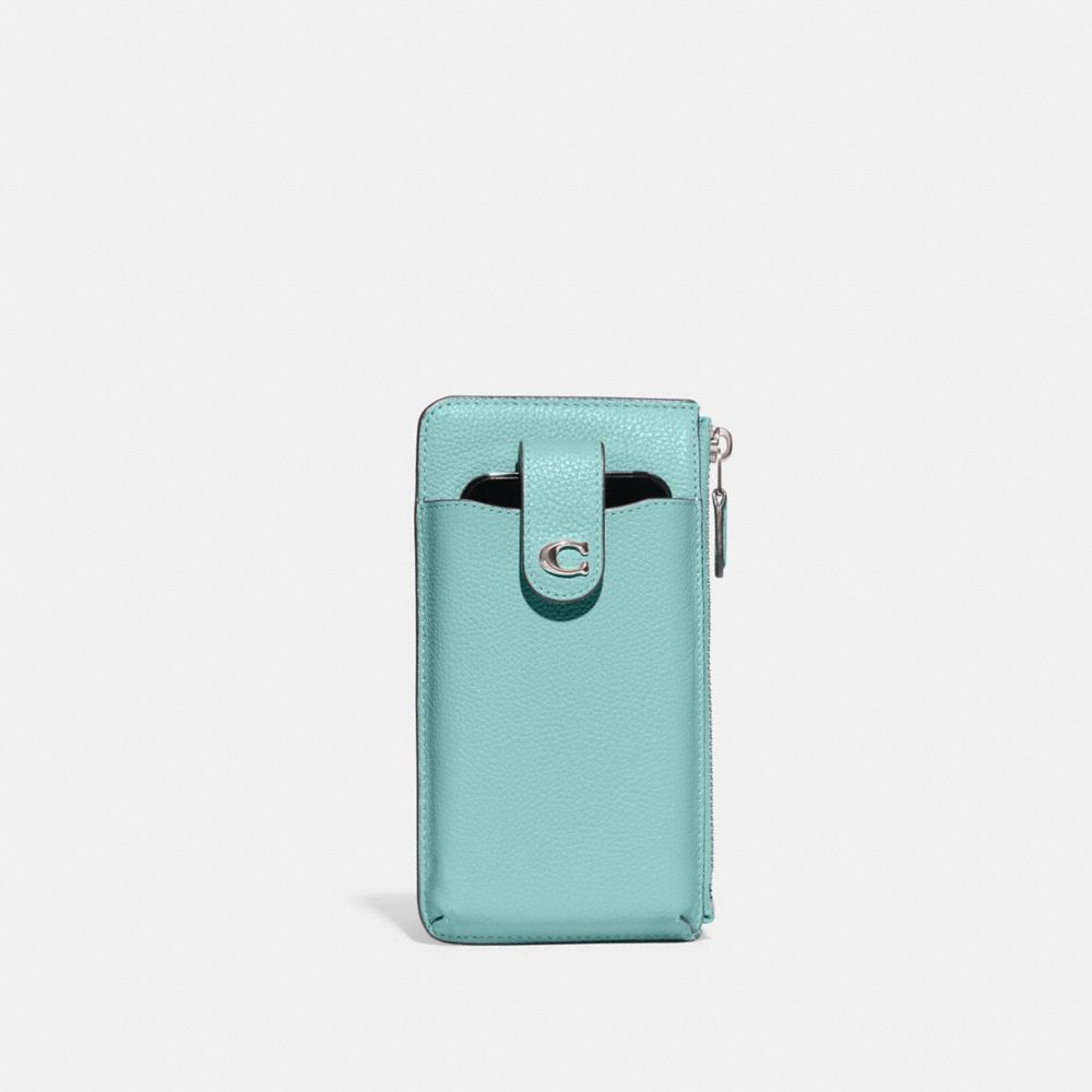 COACH®,Essential Phone Wallet,Leather,Clutch,Metal,Logo,Casual,,Front View