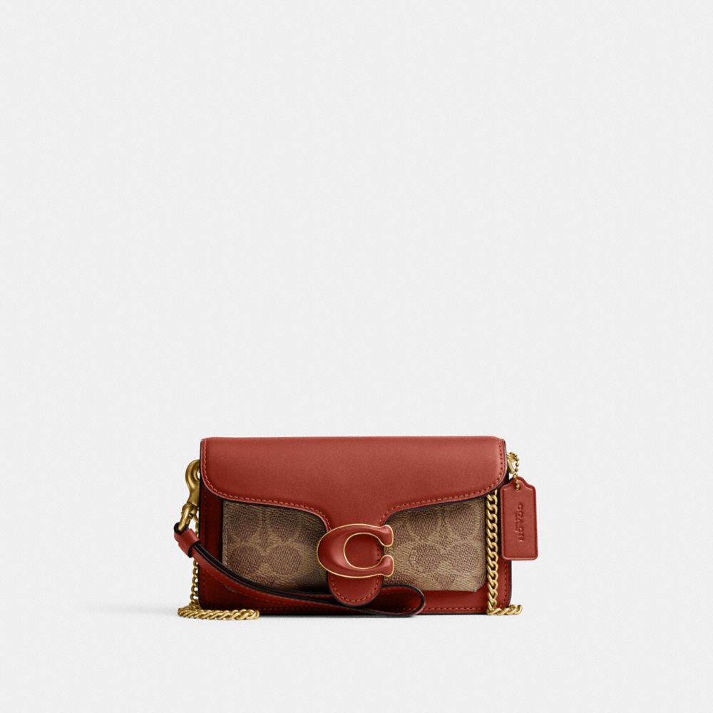 COACH®,TABBY CROSSBODY WRISTLET IN SIGNATURE CANVAS,canvas,Mini,,Front View